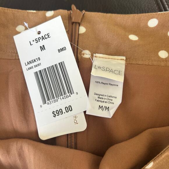 NWT L*Space Lanie Polka Dot Wrap Skirt Sz M - Picture 9 of 10